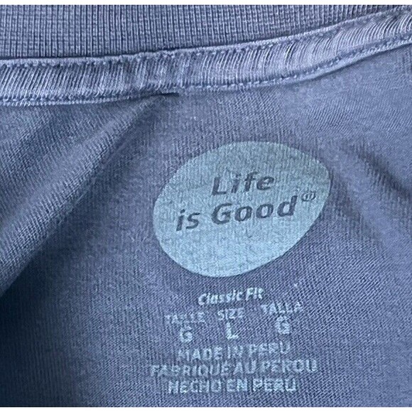 Life is Good T Shirt Large Classic Fit Tee Coffee Game Changer Do What You Love - Picture 6 of 6